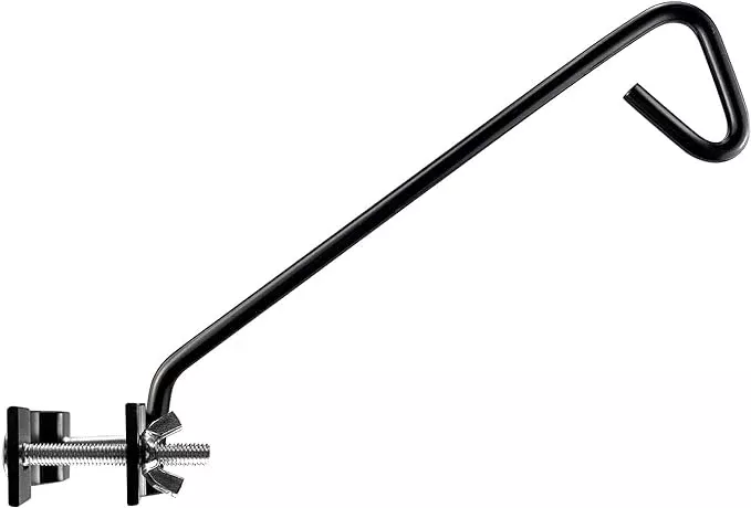 11 inches Fence Deck Hook Rail Hook Hanging Hook Mounting Kit Heavy Duty Bird Feeder Hook, Decorative Hook Hanger for Bird Feeders, Planters, Suet Baskets, Lanterns on Balcony Porch Railing Fence