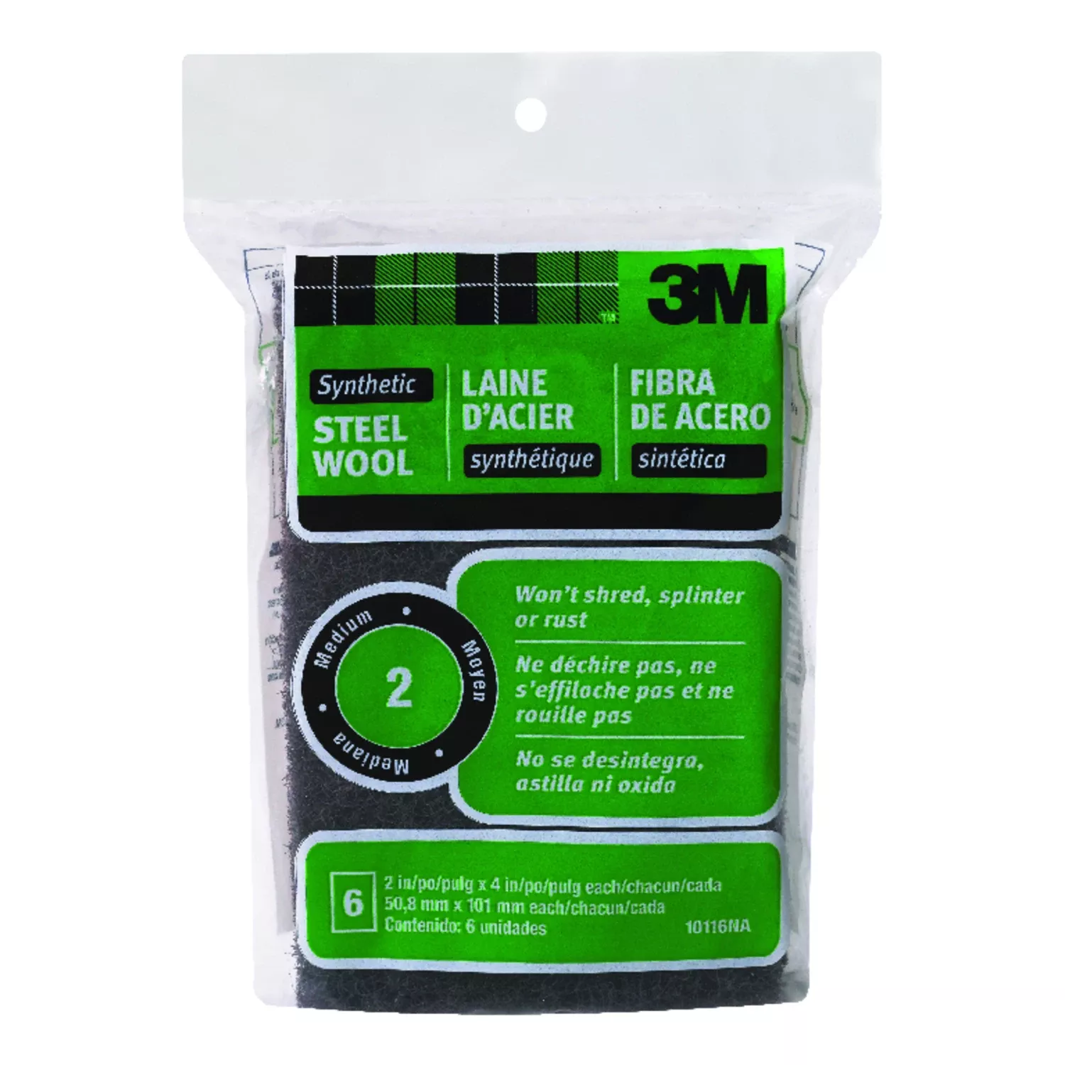 #2 Medium Synthetic Steel Wool Pad
