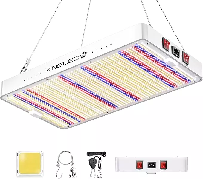 2025 KP3000 LED Grow Lights with Yield LEDs 4x4ft Coverage Full Spectrum Grow Lights for Indoor Hydroponic Plants Greenhouse Growing Lamps Veg Bloom Daul Mode