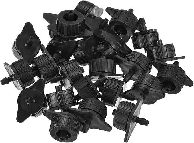 25 Pack Pressure Compensating Dripper - Garden Irrigation, Maintain Constant Flow & Drip Emitter, Apply to Outdoor Garden Lawn Tree (1 Gallon Per Hour, Black)