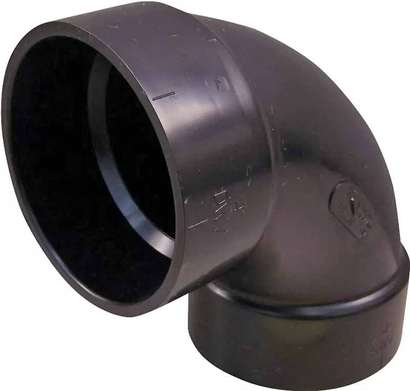 ABS DWV ELBOW 90DEG HUBXHUB 3"
