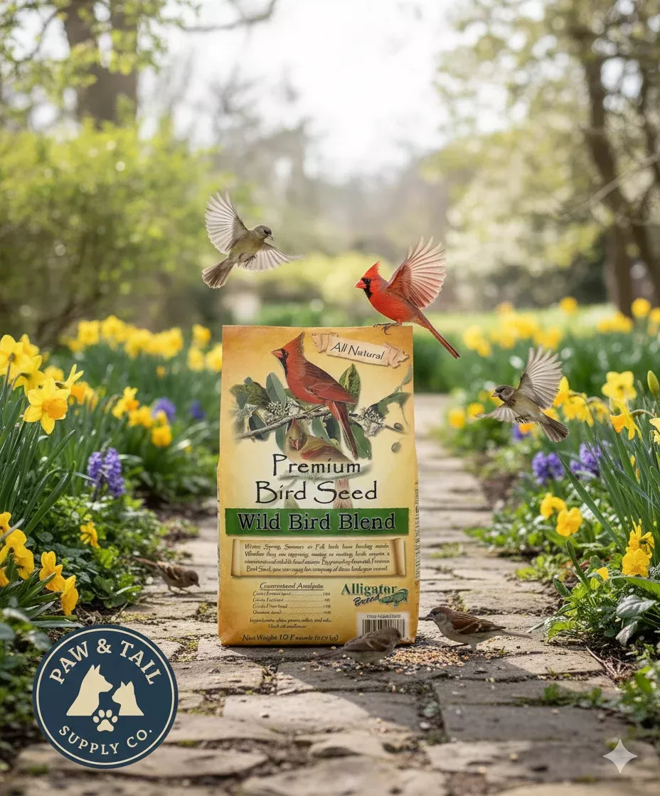 Alligator Premium Wild Bird Seed Blend 5 lb No Corn Natural Year-Round Feed