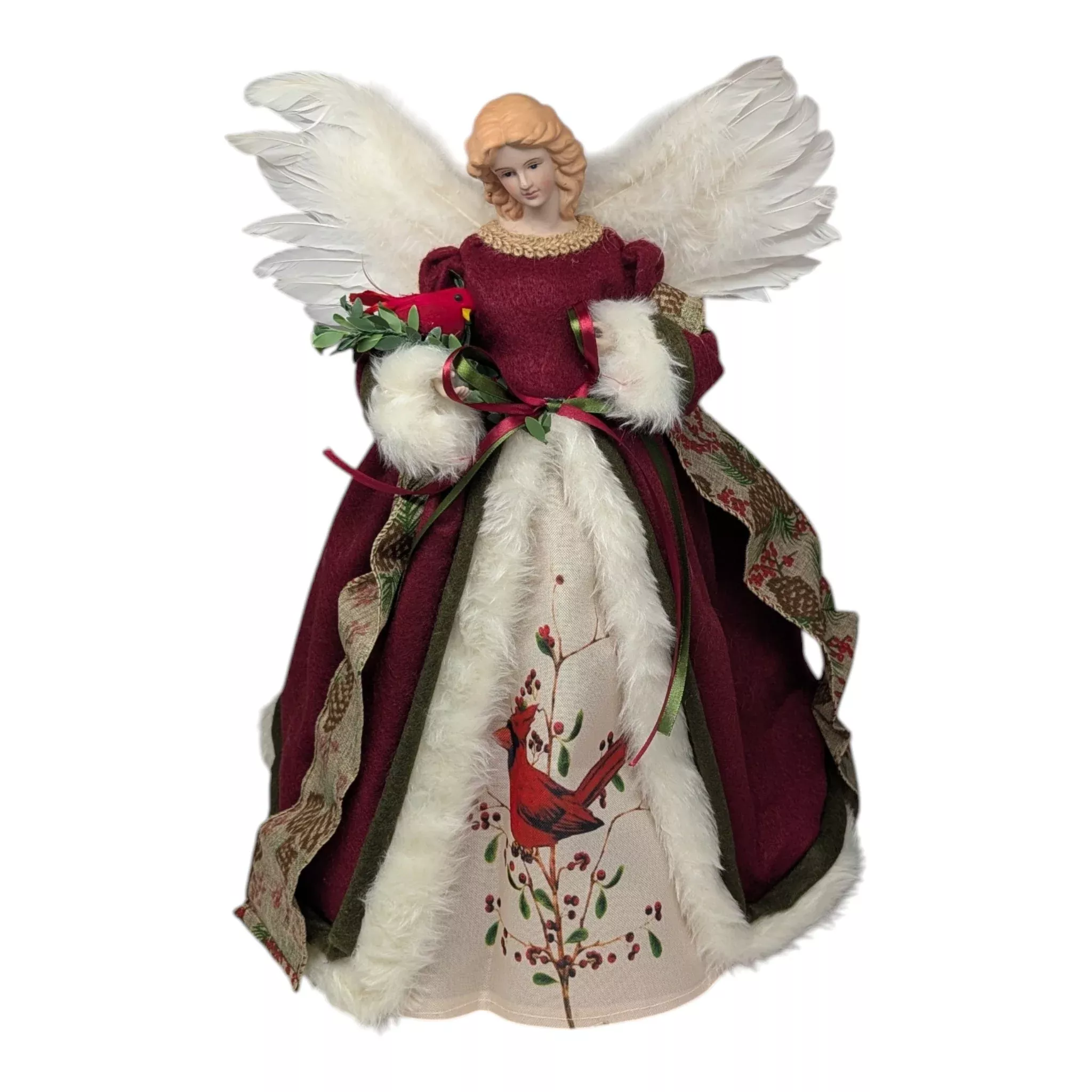 Cardinal Angel Tree Topper