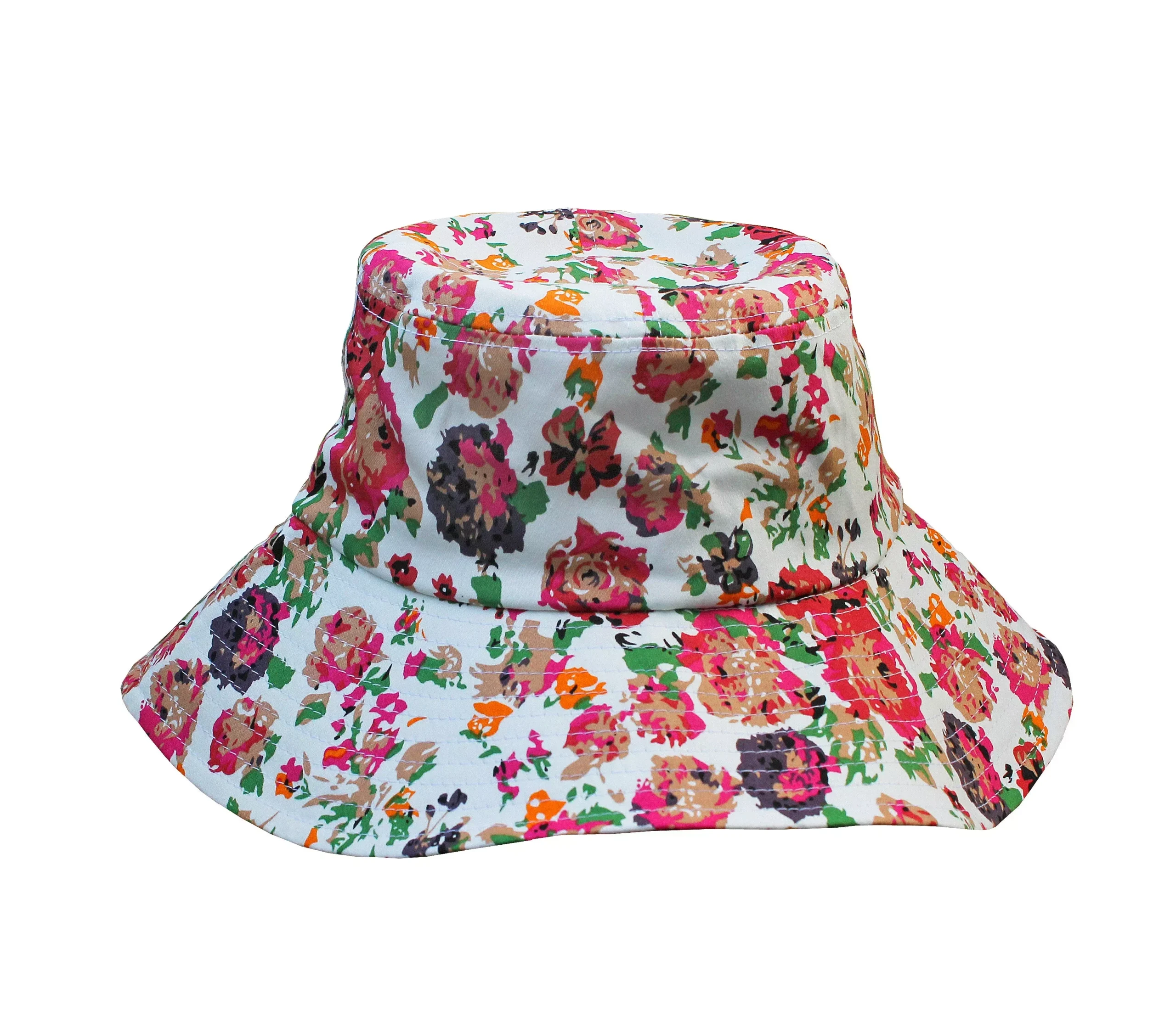 Cotton Bucket Sun Hat in Cottage Rose