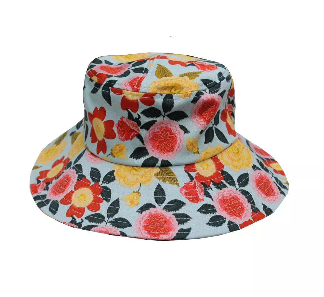 Cotton Bucket Sun Hat in Heirloom Garden