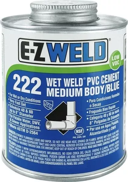 E-Z Weld Wet Dry Cement 1 /4 Pint Size (4 oz.)