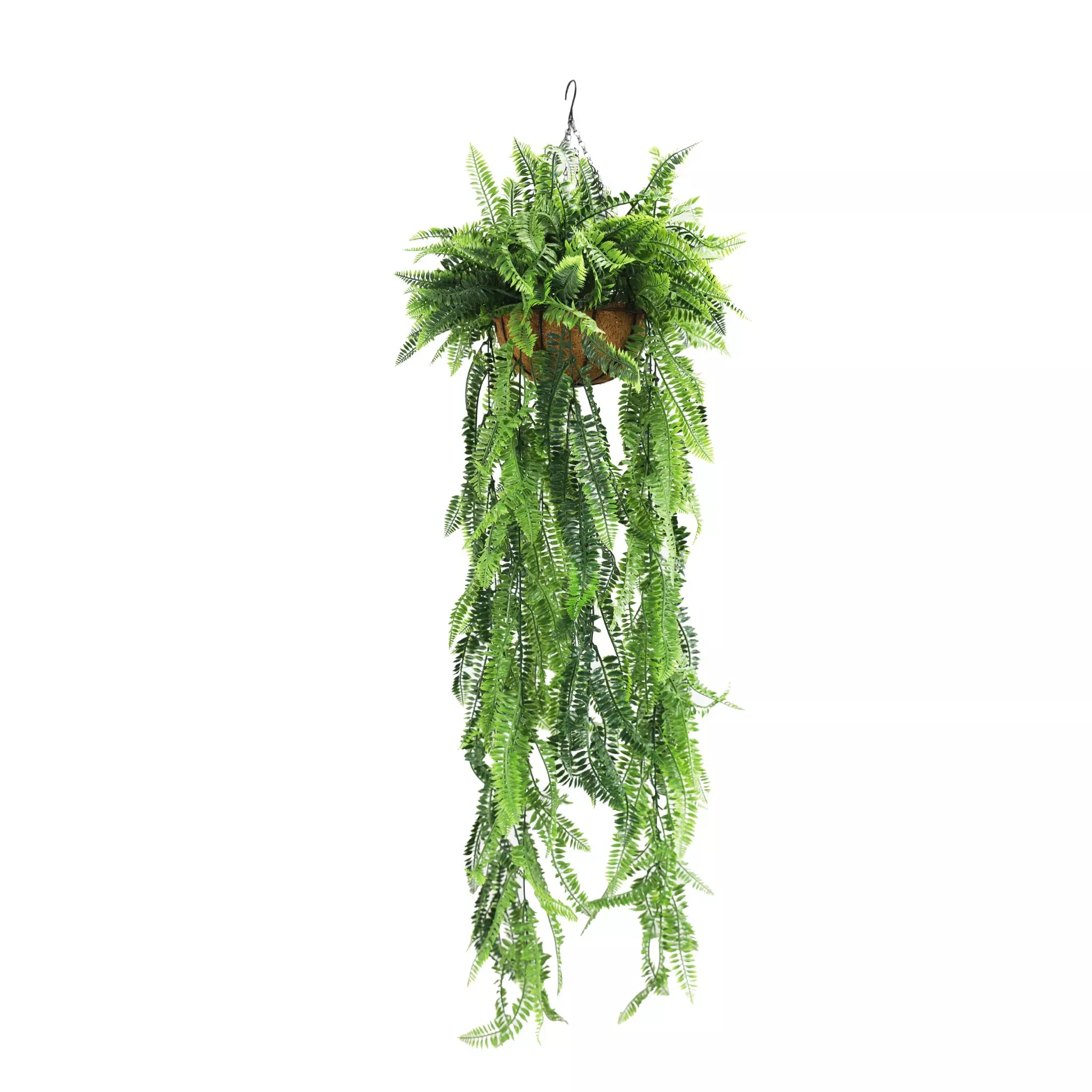 Fern Artificial Hanging Basket 13.8×49.2in – UV Resistant