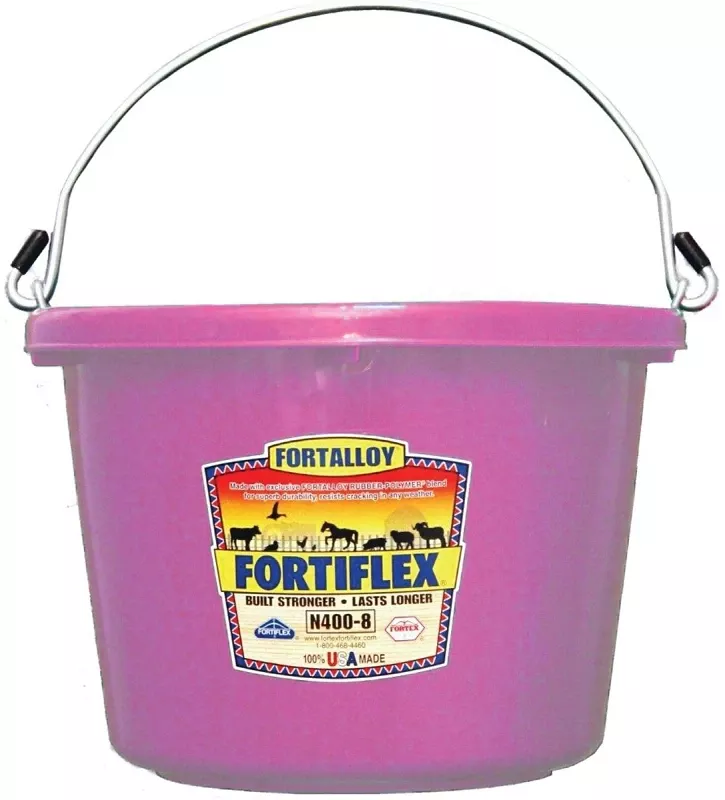 -fortiflex 1304812 Lightweight Utility Pail, Pink - Ideal For Farm And Home Use