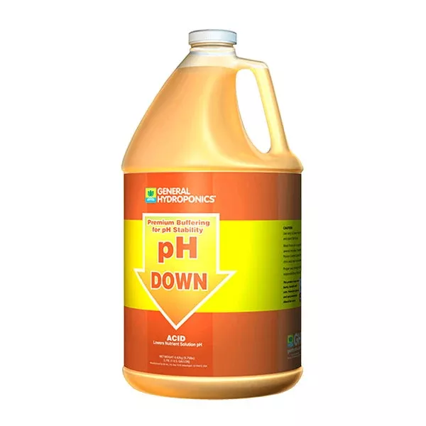 General Hydroponics, pH Down, Liquid, Acid, Premium Buffering For pH Stability (1 Gallon)