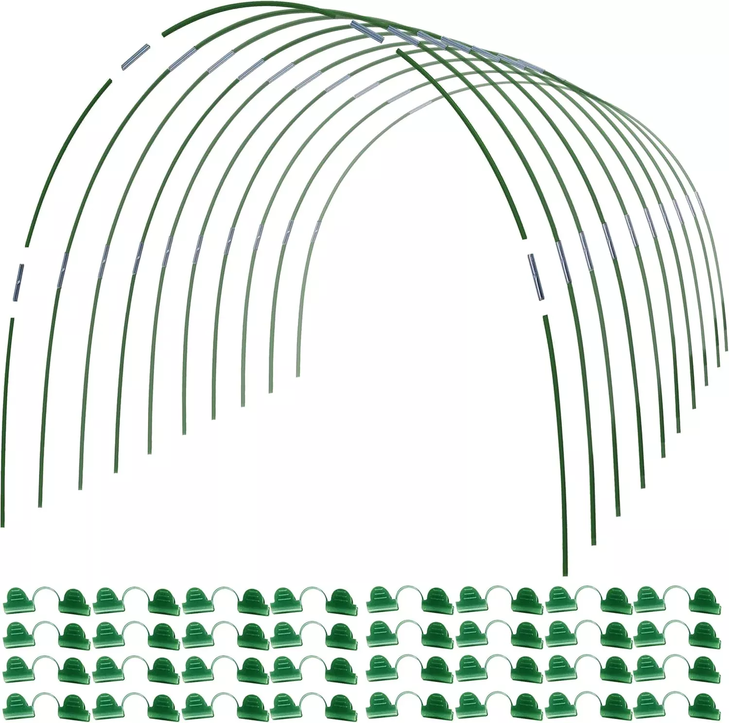 MAXPACE Greenhouse Hoops for DIY 2.8ft or Wider Grow Tunnel, Rust-Free Fiberglass Support Hoops Frame for Garden Fabric, DIY Plant Support Garden Stakes, Gardening Supplies, 25pcs