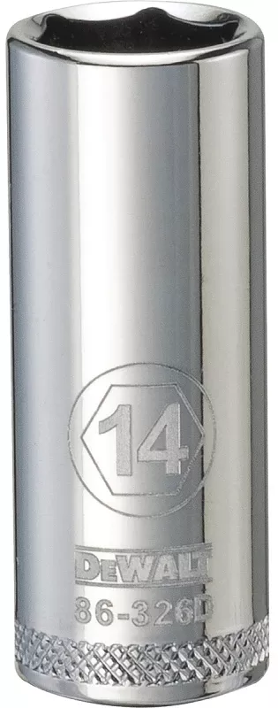 Metric Deep Socket, 6-point, 3/8 In. Drive, 14mm