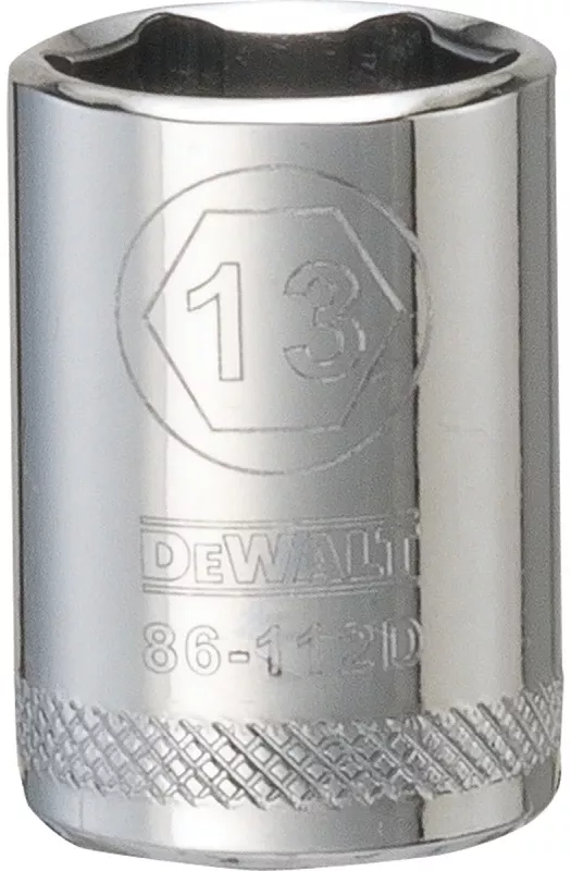 Metric Shallow Socket, 6-point, 1/4 In. Drive, 13mm