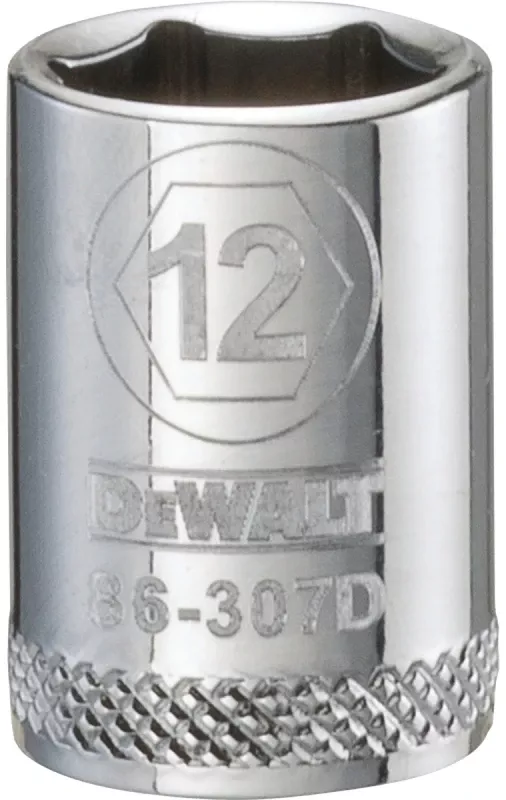 Metric Shallow Socket, 6-point, 3/8 In. Drive, 12mm