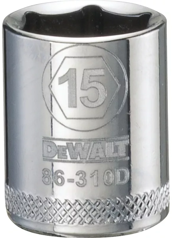 Metric Shallow Socket, 6-point, 3/8 In. Drive, 15mm