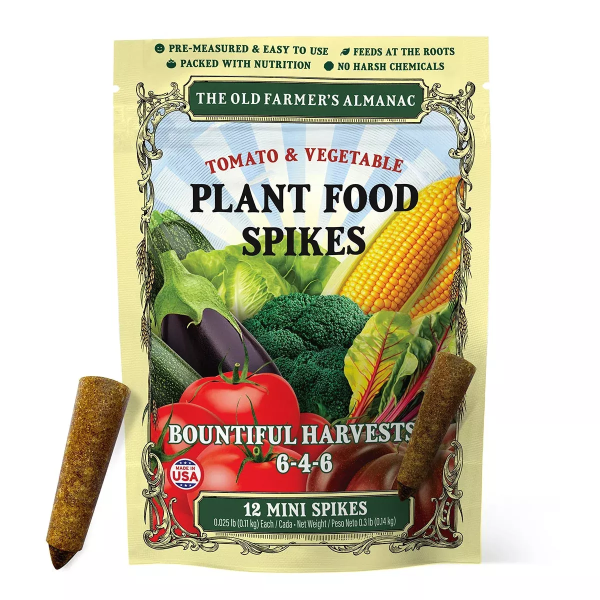 The Old Farmer's Almanac Tomato & Vegetable Plant Food Mini Spikes