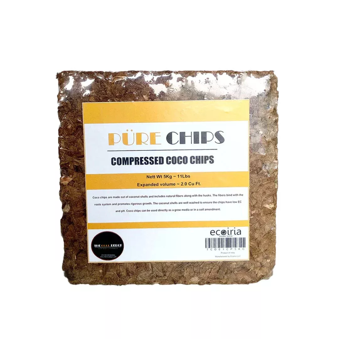 Pure Coco Chips Compressed 4kg block
