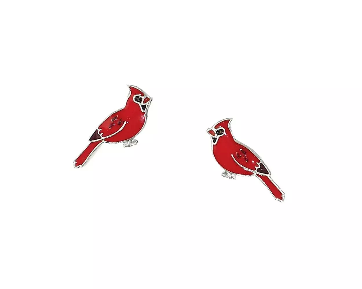 Red Cardinals Post Earrings