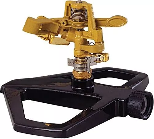 Rocky Mountain Goods Pulsating Impact Sprinkler with Metal Base - Up to 60’ Diameter Long Distance Spray for Large Yard/Garden/Large Areas - Adjustable Impact Sprinkler Head