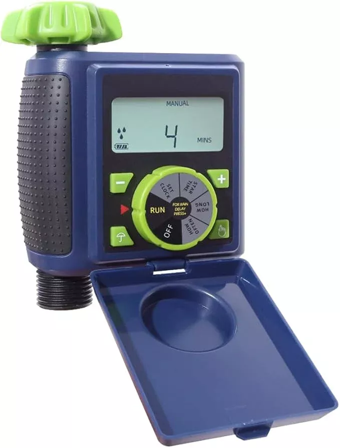 Single Water Timer Garden Irrigation Controller Sprinkler Hose Timer with Big Dial and Large LCD Screen Automatic Electronic Solenoid Valve