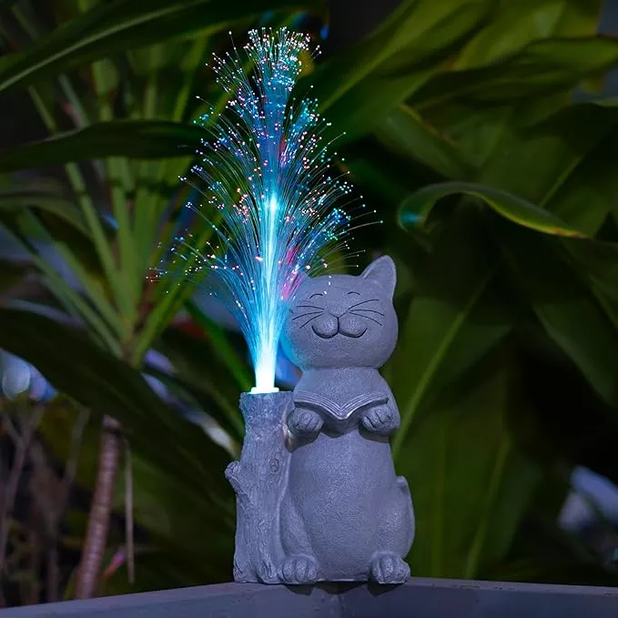 Solar Lights Garden Statue Cat