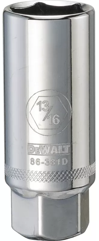 Spark Plug Socket, 6-point, 13/16 In., 3/8 In. Drive