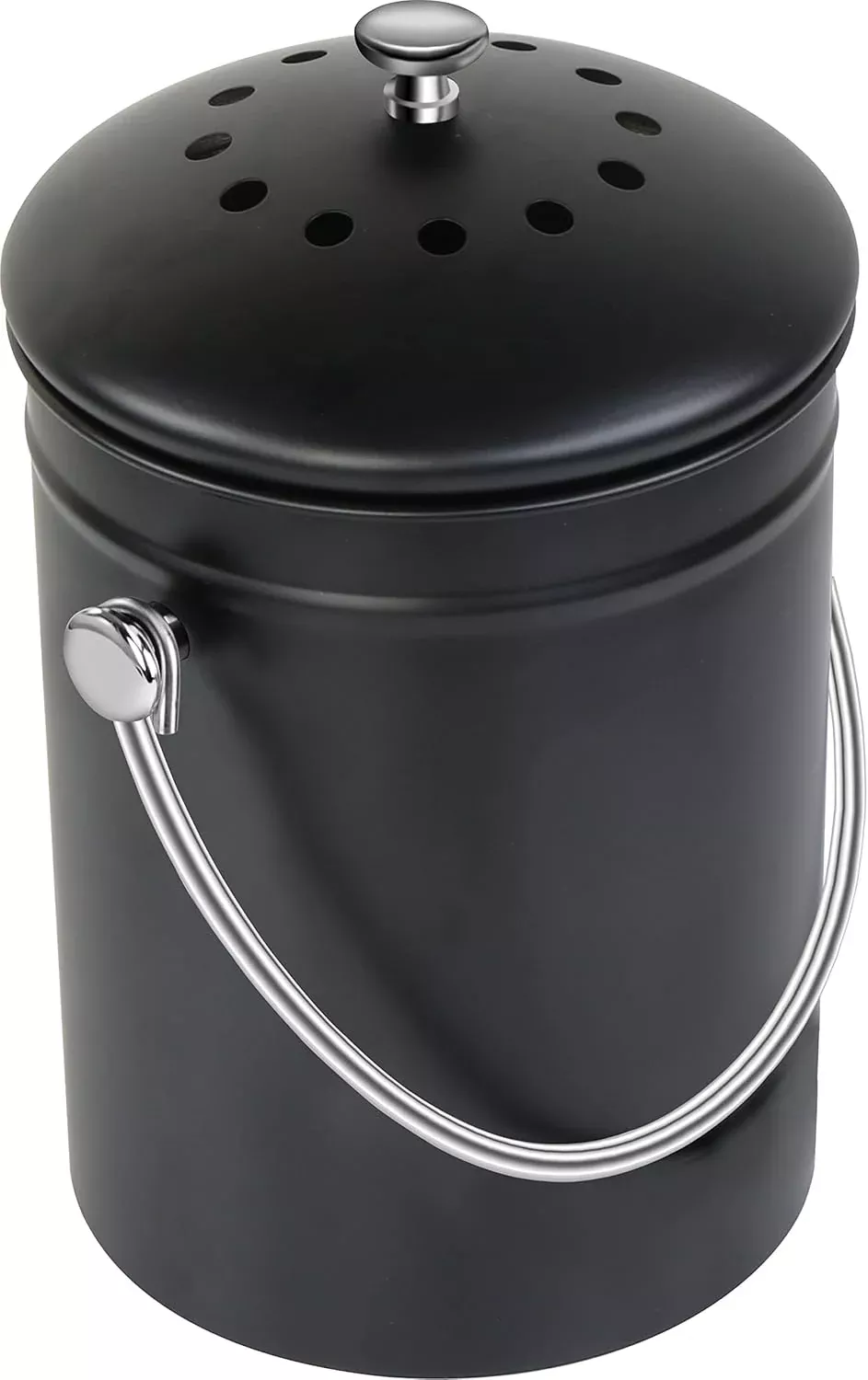 Utopia Kitchen Compost Bin for Kitchen Countertop, 1.3 Gallon Compost Bucket for Kitchen with Lid, Includes 1 Spare Charcoal Filter (Bronze)