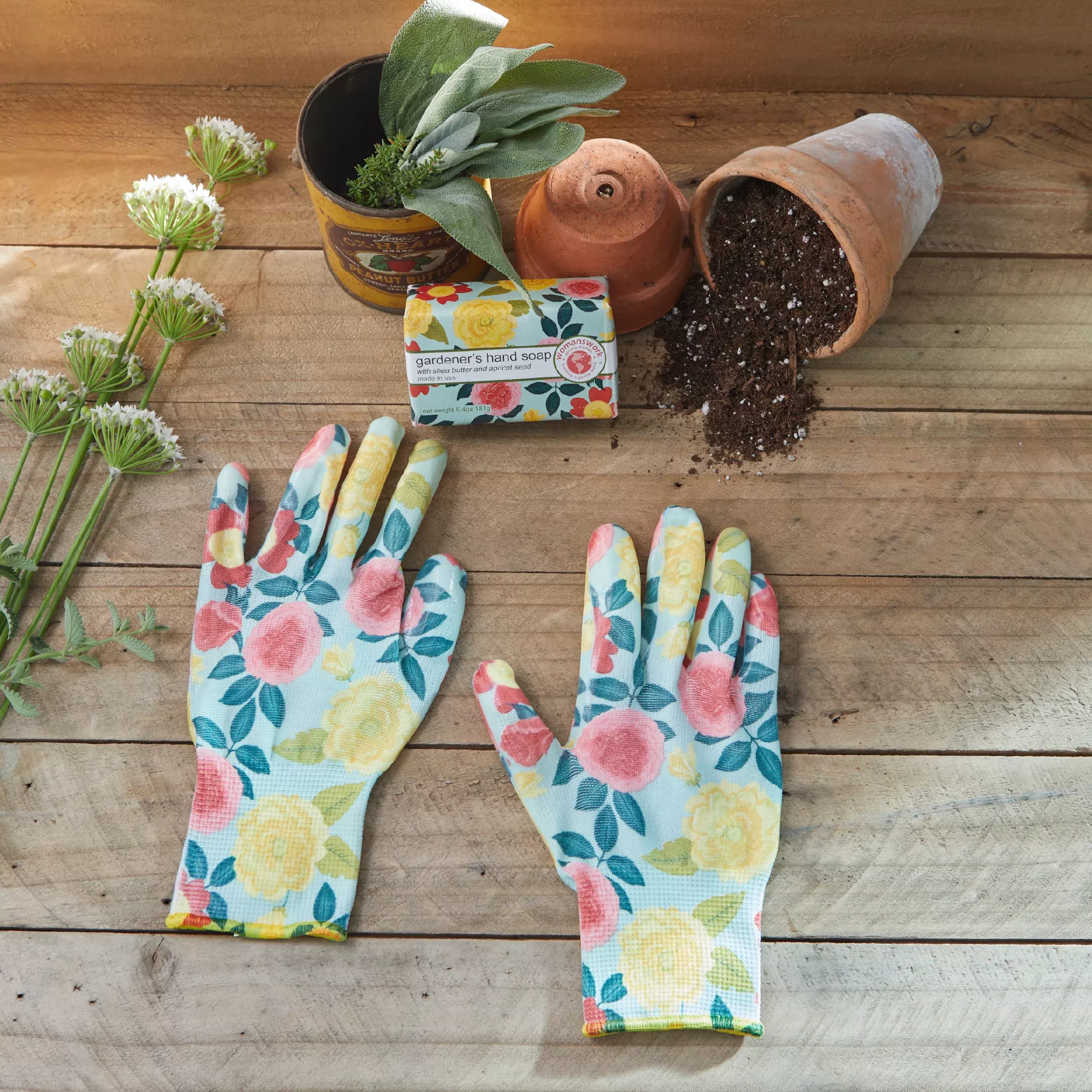 Weeder Glove Spa Gift Set, Heirloom Garden