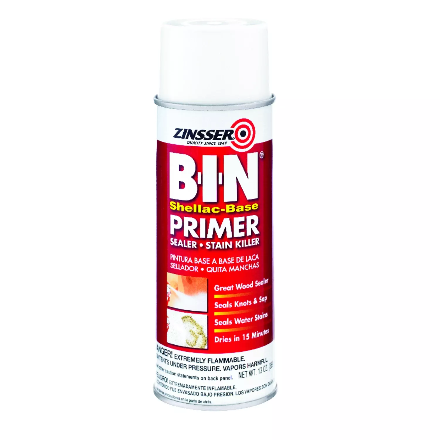 ZINSSER B-I-N SHELLAC SPRAY 13oz